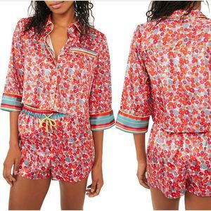 Free People Pillow Talk PJ Set Poppy Combo Size XL